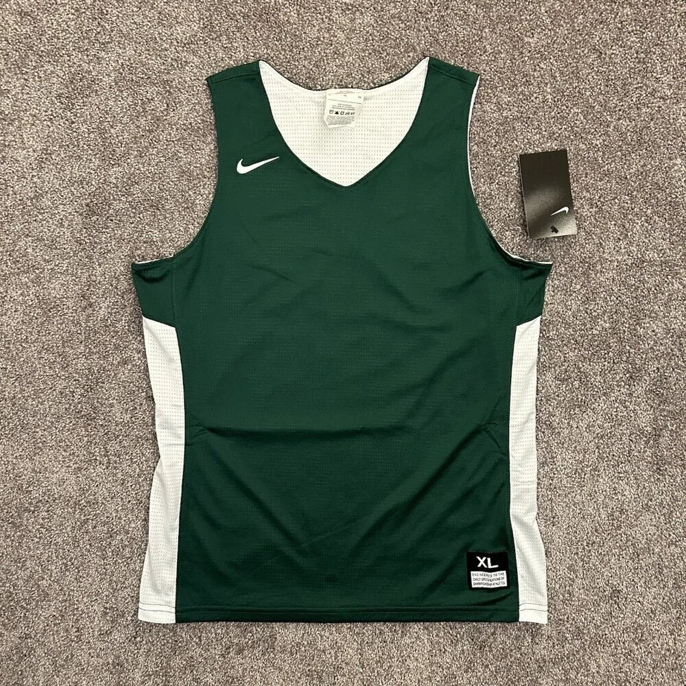 Nike Reversible Basketball Tank Training Practice Green White Kids Size XL - NWT